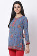 Yellow Art Silk Straight Printed Kurti image number 2