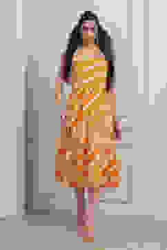 Yellow Cotton Tiered Dress image number 5