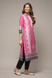 Ochre Cotton Straight Printed Kurta image number 4