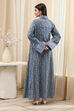 Blue & White Jalabiya Kaftan image number 3