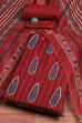 Maroon Chanderi Printed Embroidered Unstitched Suit Set image number 0