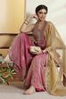 Fuchsia Viscose Blend Embroidered Fusion Set