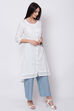 Fuchsia Cotton A-Line Kurta Palazzo Suit Set image number 4