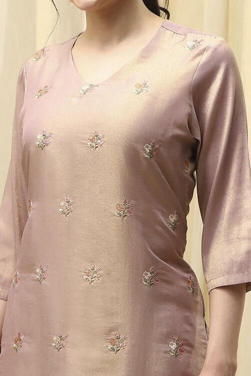 Coral Tissue Machine Embroidered Unstitched Suit Set image number 2