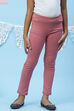 Grey Straight Poly Span Girls Bottom Wear image number 2