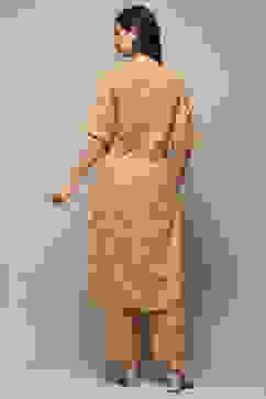 Yellow Rayon Straight Kurta Set image number 4