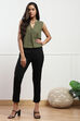 Beige Viscose Lycra Solid Pant image number 0