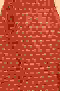 Rust Cotton Flared Kurta Set image number 2