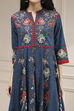 Blue Cotton Printed Anarkali Suit Set image number 1