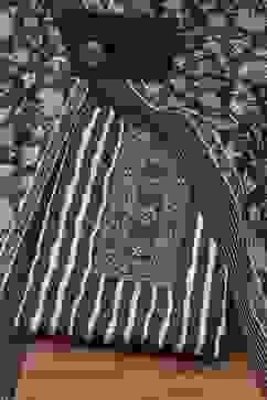 Blue Chanderi Blend Printed Embroidered Unstitched Suit Set image number 0