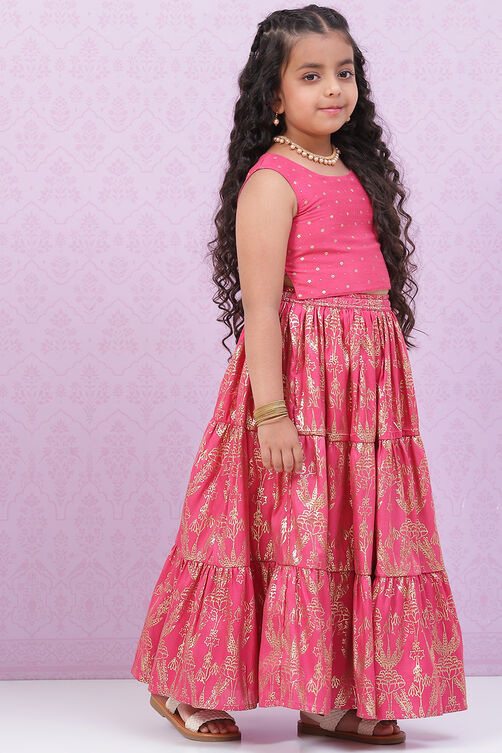 Blue Art Silk Lehenga Set image number 5
