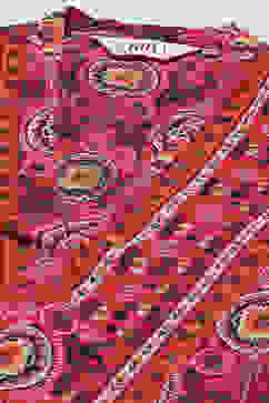 Red Cotton Straight Kurta Salwar Pant Suit Set image number 1