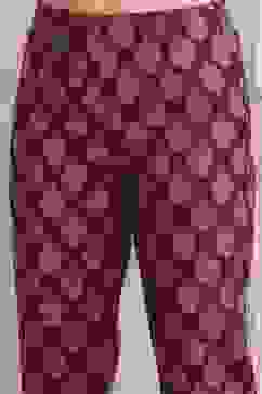 Red Poly Viscose Printed Kurta Set image number 2