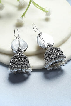 Light Pink Brass Jhumka image number 2