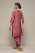Navy Poly Viscose Straight Printed 2 Piece Set image number 5