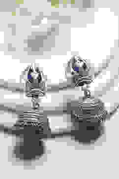 Black Brass Jhumka image number 0