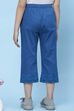 Black Cotton Solid Capri Pant image number 4