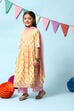 Yellow Cotton Flared Kurta Straight Palazzo Suit Set image number 5