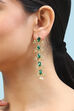 Green Brass Earrings image number 1