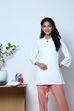 Black Cotton Flax Solid Kurti image number 4