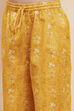 Yellow Cotton Gathered Suit Set image number 2