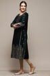 Maroon Poly Velvet Printed Straight Kurta image number 2
