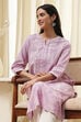 Yellow Cotton Printed Straight Kurta image number 5