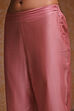 Rose Peach-Toned Poly Net Beaded Embroidered Straight Suit Set image number 2