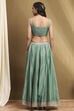 Sea Green Chanderi Silk Lehenga Set image number 4