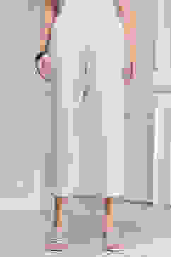 Off-White Cotton Blend Solid Pants image number 4