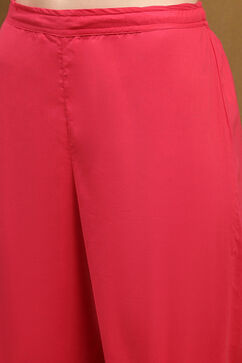 Pink Cotton Floral Printed Straight Suit Set image number 2
