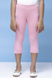 Black Cotton Lycra Capris image number 0