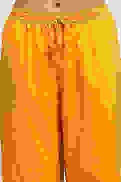 Yellow Embroidered Kalidar Suit Set image number 2