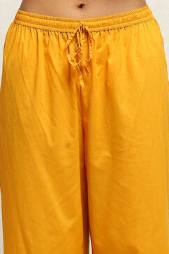 Yellow Embroidered Kalidar Suit Set image number 2