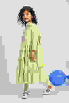 Pastel Green Cotton Tiered Suit Set image number 3