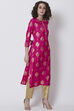 Blue Viscose Straight Printed Kurta image number 3