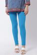 Off White Cotton Lycra Leggings image number 0