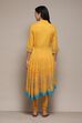 Turquoise Cotton Anarkali Solid Kurta Churidar Suit Set image number 4