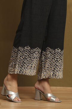 Black Printed Fusion Co-ord Set image number 8