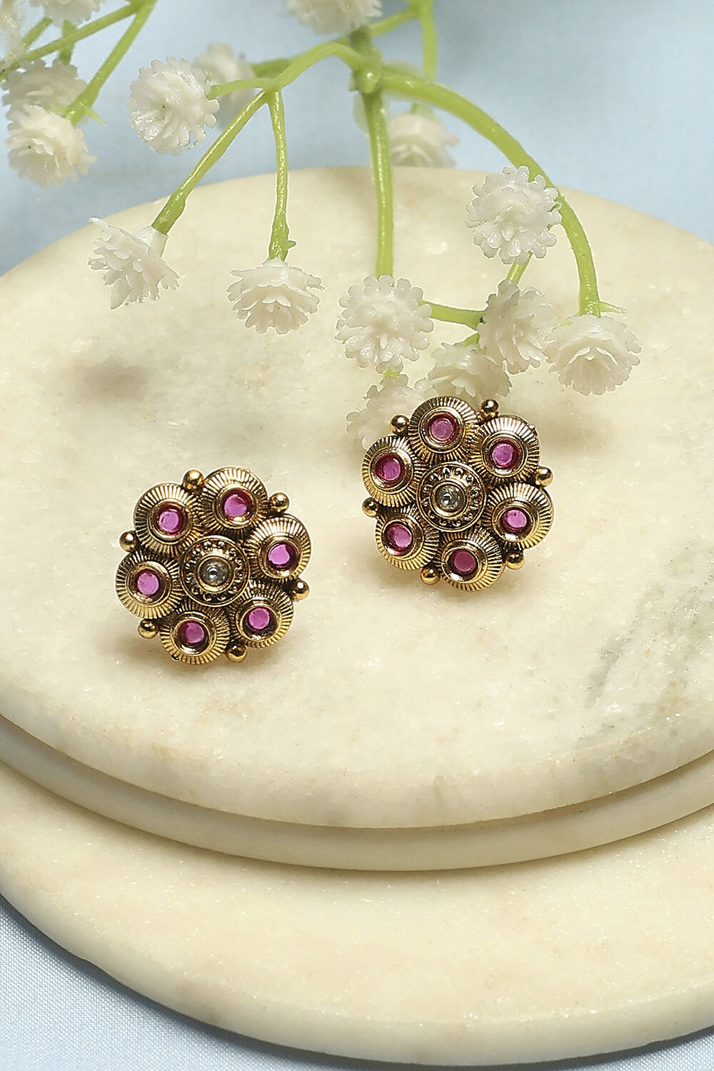 Red Stone Earrings image number 0