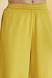 Mustard Cotton Silk Embroidered Straight Kurta Set image number 2