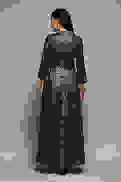 Navy LIVA Straight Printed Dress image number 4