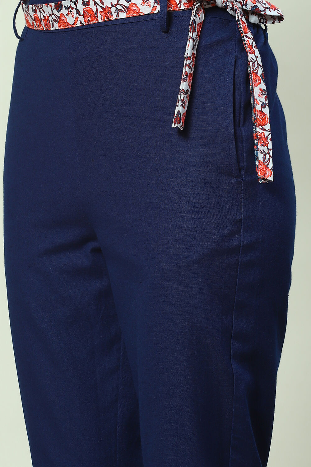 Off White Cotton Blend Palazzo image number 1