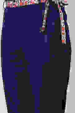 Navy Cotton Blend Palazzo image number 1