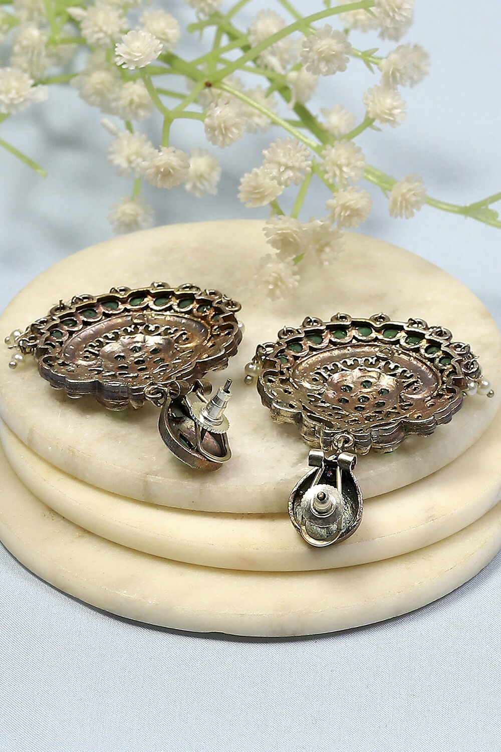 Green Brass Drop & Danglers image number 2