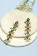 Green Brass Earrings image number 0