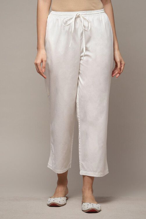 Fuschia Cotton Straight Pant image number 5