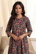 Navy Cotton Straight Kurta image number 7