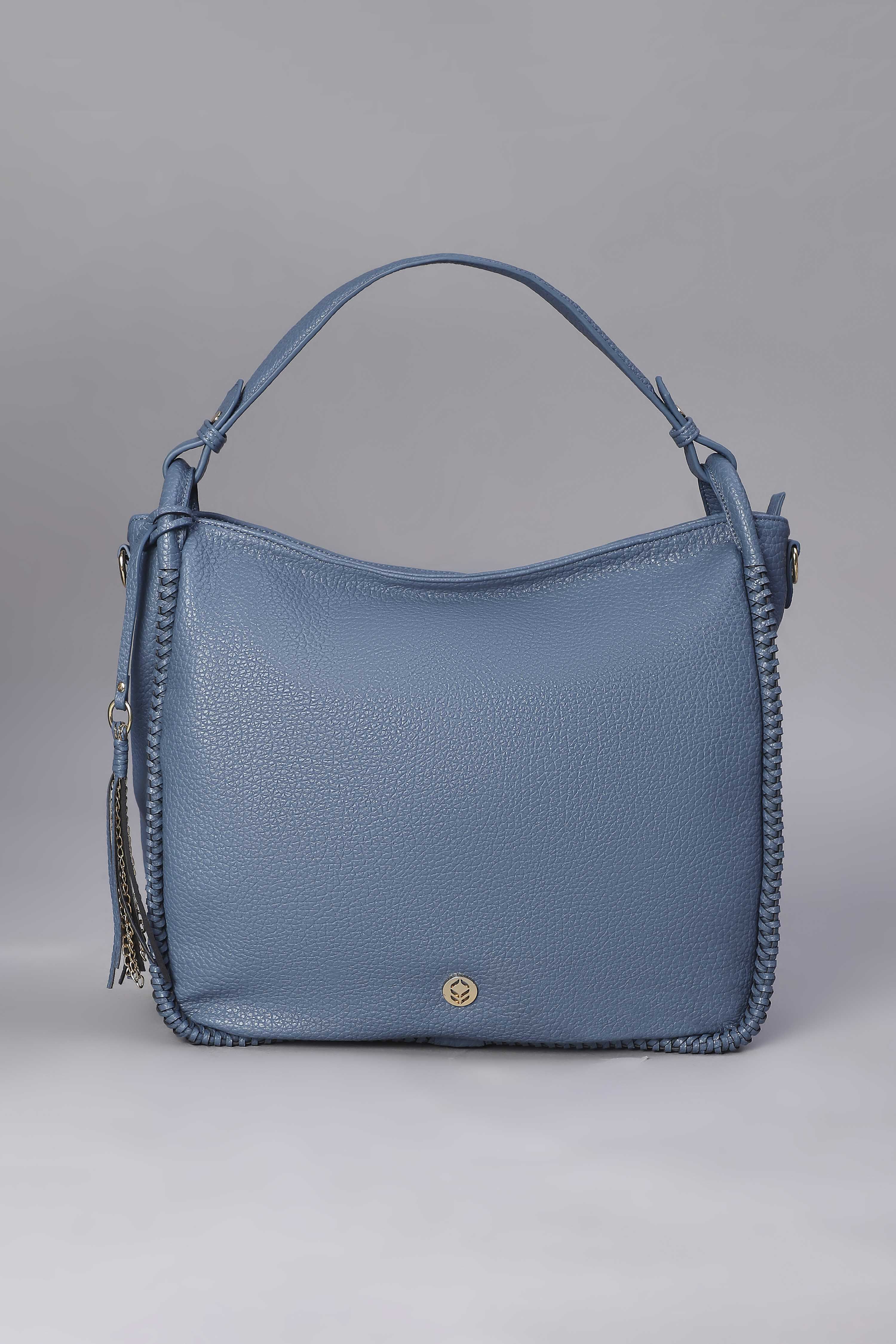 Teal PU Hobo Bag image number 1