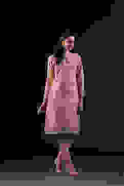 Rohit Bal Light Pink Cotton Silk Anarkali Printed Suit Set image number 10